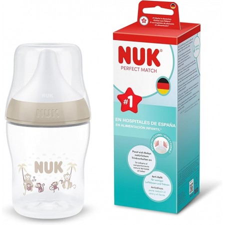 NUK BIBERON PP SILICONA PERFECT MATCH FLUJO S 1 UNIDAD 150 ML
