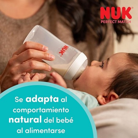NUK BIBERON PP SILICONA PERFECT MATCH FLUJO S 1 UNIDAD 150 ML