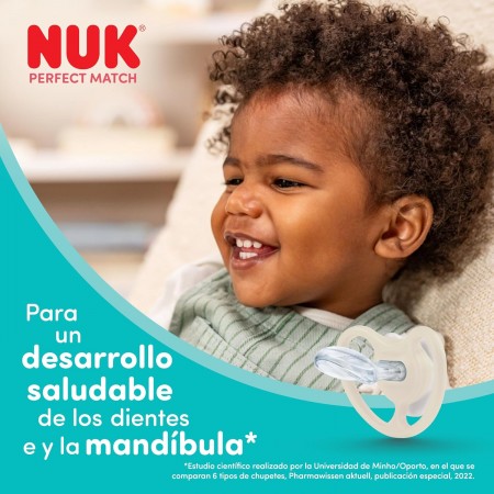 NUK CHUPETE SILICONA PERFECT MATCH AIR 6 - 18 MESES 2 UNIDADES SURTIDO