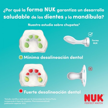 NUK CHUPETE SILICONA FIRST CHOICE 0 - 6 MESES 2 UNIDADES SURTIDO