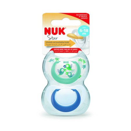 NUK  CHUPETE LATEX STAR 6-18 2U