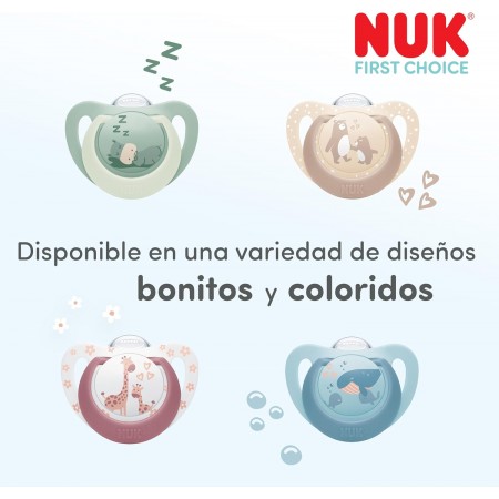 NUK CHUPETE SILICONA FIRST CHOICE 6 - 18 MESES 2 UNIDADES SURTIDO