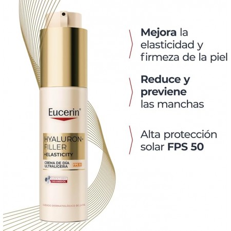 EUCERIN HYALURON FILLER+ ELASTICITY SPF50 CREMA DE DIA ULTRALIGERA 50 ML
