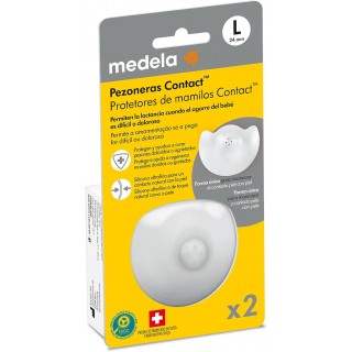 MEDELA PEZONERAS TALLA L 24MM 2 UNIDADES