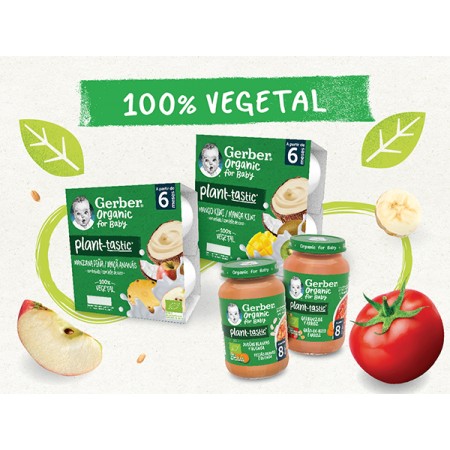 GERBER ORGANIC PUFFS CEREALES ECOLOGICOS TRIGO CON PLATANO LATA 35 G