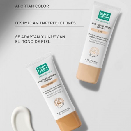 MARTIDERM PROTEOS SCREEN SPF50+ FLUID CREAM CON COLOR CLARO 40 ML