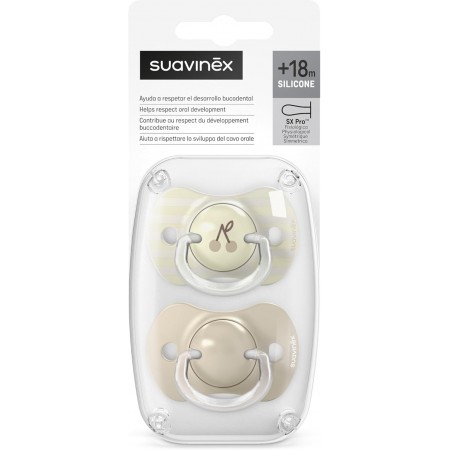 SUAVINEX CHUPETES FISIOLOGICO DE SILICONA +18 MESES 2 UNIDADES