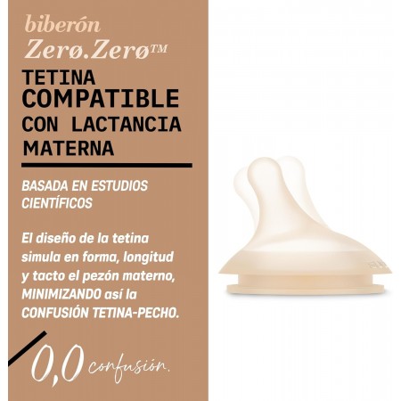 SUAVINEX BIBERON ZERO ZERO FLUJO LENTO COLOR FAIR 180 ML