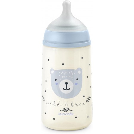 SUAVINEX BIBERON TETINA SILICONA  SX PRO SELECTION +3 MESES  FLUJO M 270 ML