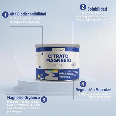 DRASANVI CITRATO DE MAGNESIO POLVO SABOR A LIMON 200 G
