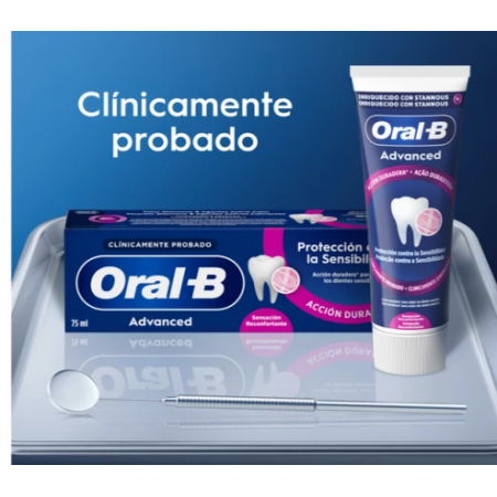 ORAL-B ADVANCE DUPLO PASTA SENSIBILIDAD 2 X 75 ML