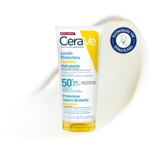 CeraVe loción protectora invisible hidratante SPF 50+ de 75 ml recomendada por dermatólogos