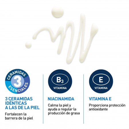 Fórmula de CeraVe Oil Control con niacinamida reguladora de sebo y ceramidas esenciales