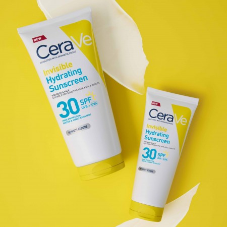 Gama de fotoprotección CeraVe Invisible con acabado transparente y ceramidas