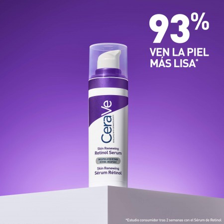 Resultados de CeraVe Skin Renewing serum con retinol para una piel visiblemente más lisa
