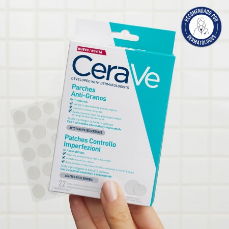 CeraVe parches control imperfecciones recomendados por dermatólogos para granos
