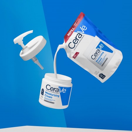 Formato eco-refill CeraVe crema hidratante para reducir el uso de plástico