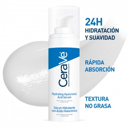 Sérum CeraVe Ácido Hialurónico de rápida absorción para una hidratación 24 horas
