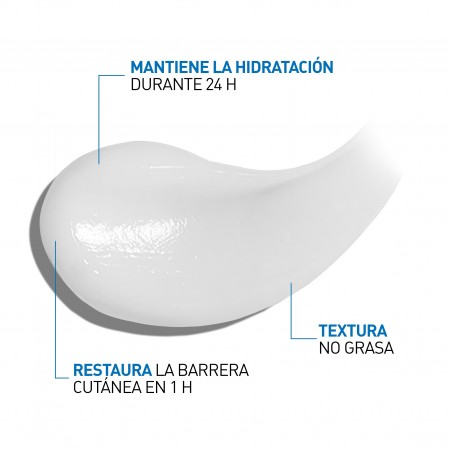 Textura gel crema no grasa del sérum hidratante CeraVe que restaura la barrera cutánea