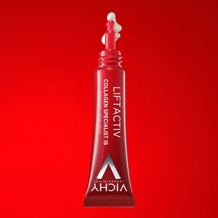 Textura suave y aplicador de precisión del contorno de ojos con colágeno de Vichy