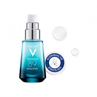 Contorno de ojos Vichy Minéral 89 recomendado por dermatólogos para una mirada descansada