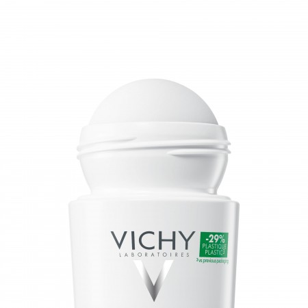 Detalle del aplicador en bola del desodorante sin sales de aluminio de Vichy