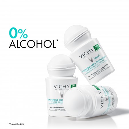 Fórmula de desodorante Vichy sin alcohol ideal para evitar irritaciones en las axilas