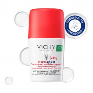 Desodorante Vichy Stress Resist antitranspirante 72h recomendado por dermatólogos