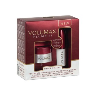 VOLUMAX PLUMP IT TRATAMIENTO VOLUM FILLER INSTINCT: STICK LABIAL DIA 4G + BALSAMO LABIAL NOCHE 4G
