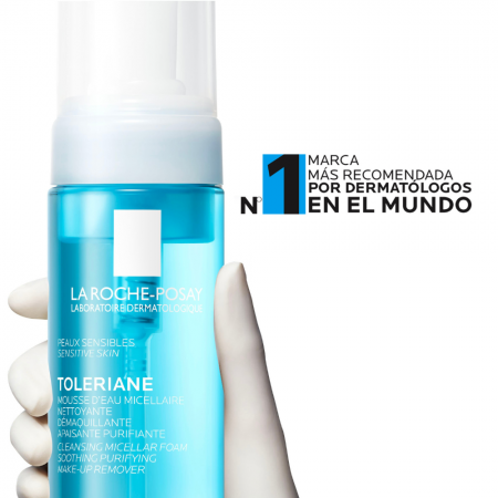 Espuma micelar limpiadora para pieles sensibles La Roche-Posay Toleriane respaldada por especialistas