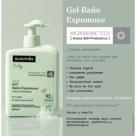 SUAVINEX PEDIATRIC GEL BAÑO ESPUMOSO PIELY CABELLO 750 ML