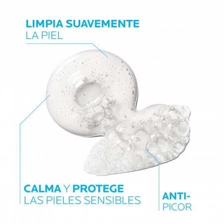 Propiedades de Lipikar Gel Lavante con efecto anti-picor que calma y protege las pieles sensibles