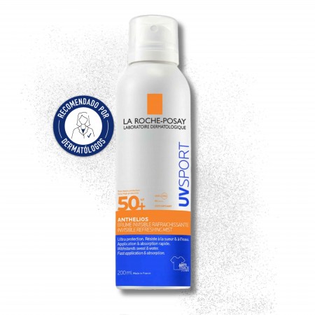 La Roche-Posay Anthelios UVSport Wet Resist SPF50+ bruma solar refrescante recomendada por dermatólogos