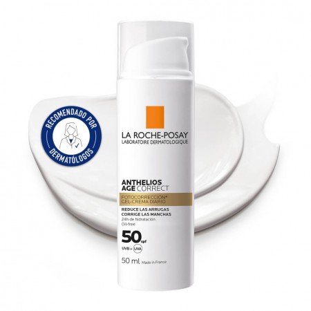 La Roche-Posay Anthelios Age Correct SPF50 crema protectora antiedad recomendada por dermatólogos