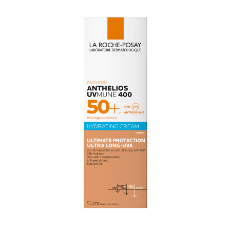 Caja de presentación oficial de La Roche-Posay Anthelios Ultra BB Crema Con Color SPF50+ 50 ml