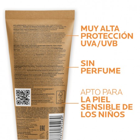 Fórmula sin perfume de muy alta protección UVA y UVB para la piel sensible de los niños Anthelios
