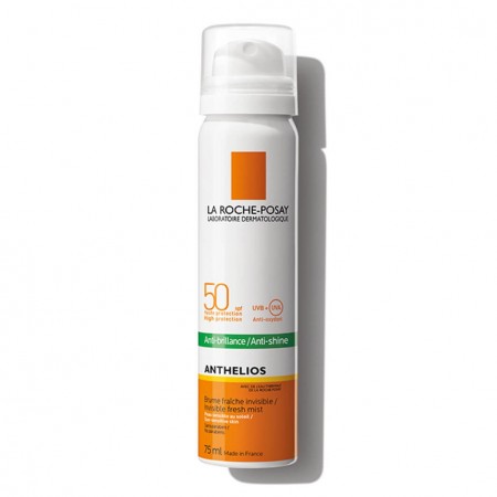 Vista de catálogo del protector solar en bruma facial matificante La Roche-Posay Anthelios Bruma Anti-Brillos SPF50 75 ml