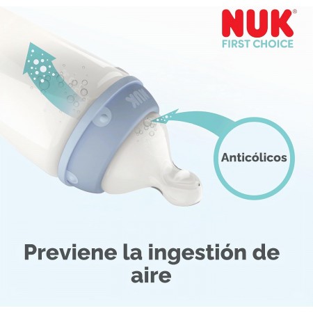 NUK TETINA SILICONA ANTICOLICO  FIRST CHOICE T- FLOW CONTROL  +6 MESES 2 TETINAS