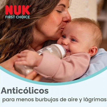 NUK TETINA SILICONA ANTICOLICO FIRST CHOICE T-M 0-6 MESES 2 TETINAS