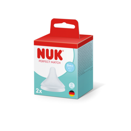 NUK TETINA SILICONA ANTICOLICO PERFECT MATCH  T-S +0 MESES 2 UNIDADES