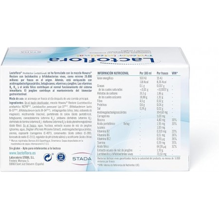 LACTOFLORA PROTECTOR INTESTINAL INFANTIL 10 FRASCOS MONODOSIS SABOR FRESA