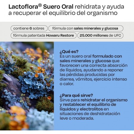 LACTOFLORA SUERO ORAL 6 SOBRES DUOCAM SABOR FRUTAS DEL BOSQUE