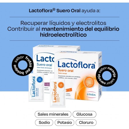 LACTOFLORA SUERO ORAL 6 SOBRES DUOCAM 6,58 G SABOR NARANJA