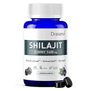 DRASANVI SHILAJIT GUMMY 1600 MG + ASHWAGANDHA 60 GOMINOLAS