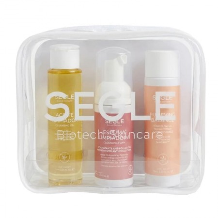 SEGLE NECESER TRIPLE LIMPIEZA PIEL MIXTA: ACEITE 75 ML + ESPUMA 50 ML + TONICO PURIFYNG BALANCE 75ML