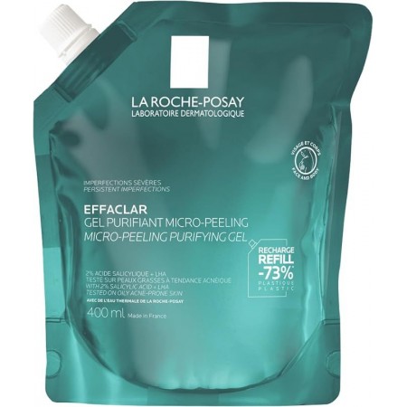 LA ROCHE POSAY EFFACLAR GEL PURIFICANTE MICROEXFOLIANTE 400 ML REFILL
