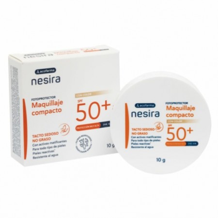 ACOFARMA NESIRA MAQUILLAJE COMPACTO COLOR Y SPF50+ TACTO SEDOSO MATIFICANTE 10 G