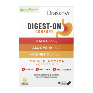 DRASANVI DIGEST-ON CONFORT SABOR PIÑA 30 COMPRIMIDOS MASTICABLES