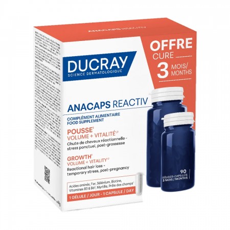 DUCRAY ANACAPS REACTIV PACK 3 MESES 90 CAPSULAS