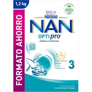 NAN OPTIPRO 3 PACK AHORRO LECHE EN POLVO 1200 MG